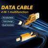 4-in-1 Super Fast Charging Cable PD 27W Dual Type-C 65W Fast Charging Multifunctional Data Cable