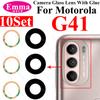 10 шт./упаковка Задняя стеклянная линза для камеры для Motorola G30 G20 G10 G32 G71 Moto G51 G60 G50 G30 С клейкой лентой