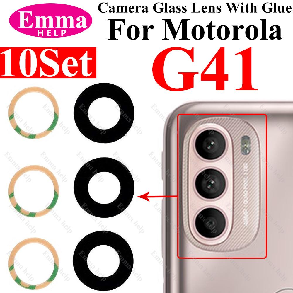 10 шт./упаковка Задняя стеклянная линза для камеры для Motorola G30 G20 G10 G32 G71 Moto G51 G60 G50 G30 С клейкой лентой