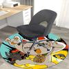 1pc Anime Cat with Binoculars Round Carpet - Office Chair Mat, Non-Slip Rug for Home Decor, Seasonal Gift, Suitable for Office, Living Room