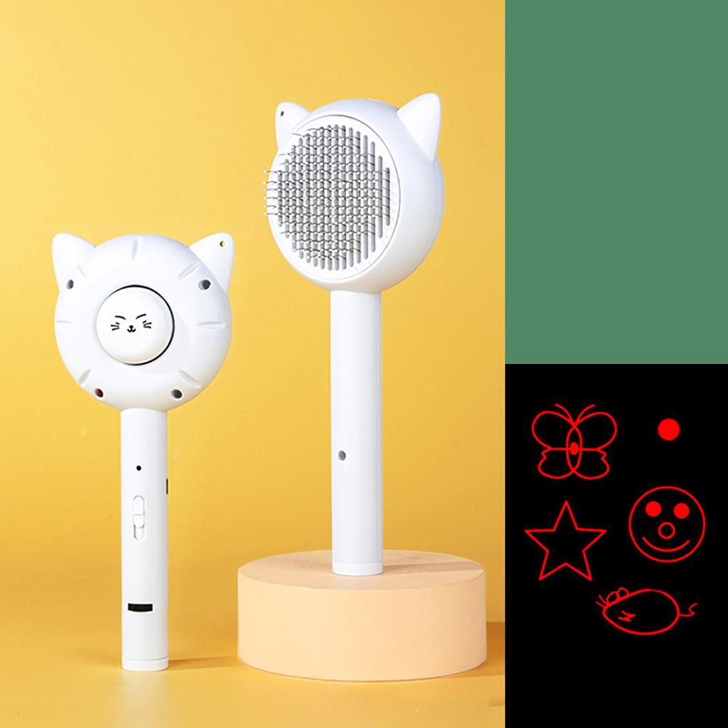 Cat Teaser Toys Laser Teaser Stick Feather Bell Pet Comb Cat Toys Retractable Teaser Stick