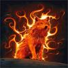 Полный 5D Diy Алмазная картина Пламя Волк Алмазная вышивка Крест Стежок Главная Декор Ручной подарок
