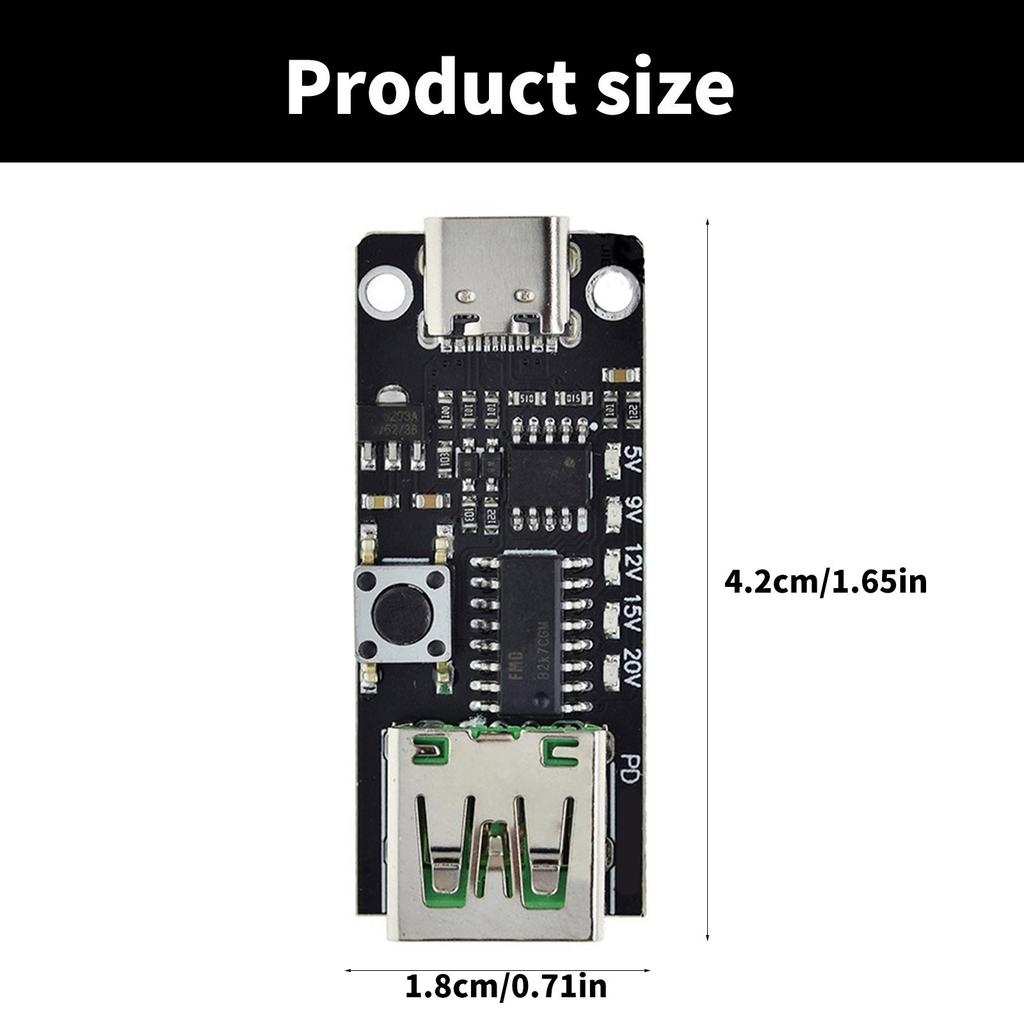 Плата-триггер USB-C PD 5 В 9 В 12 В 15 В 20 В 28 В 5 А Модуль триггера питания с регулируемым напряжением Вход Type-C для лаборатории