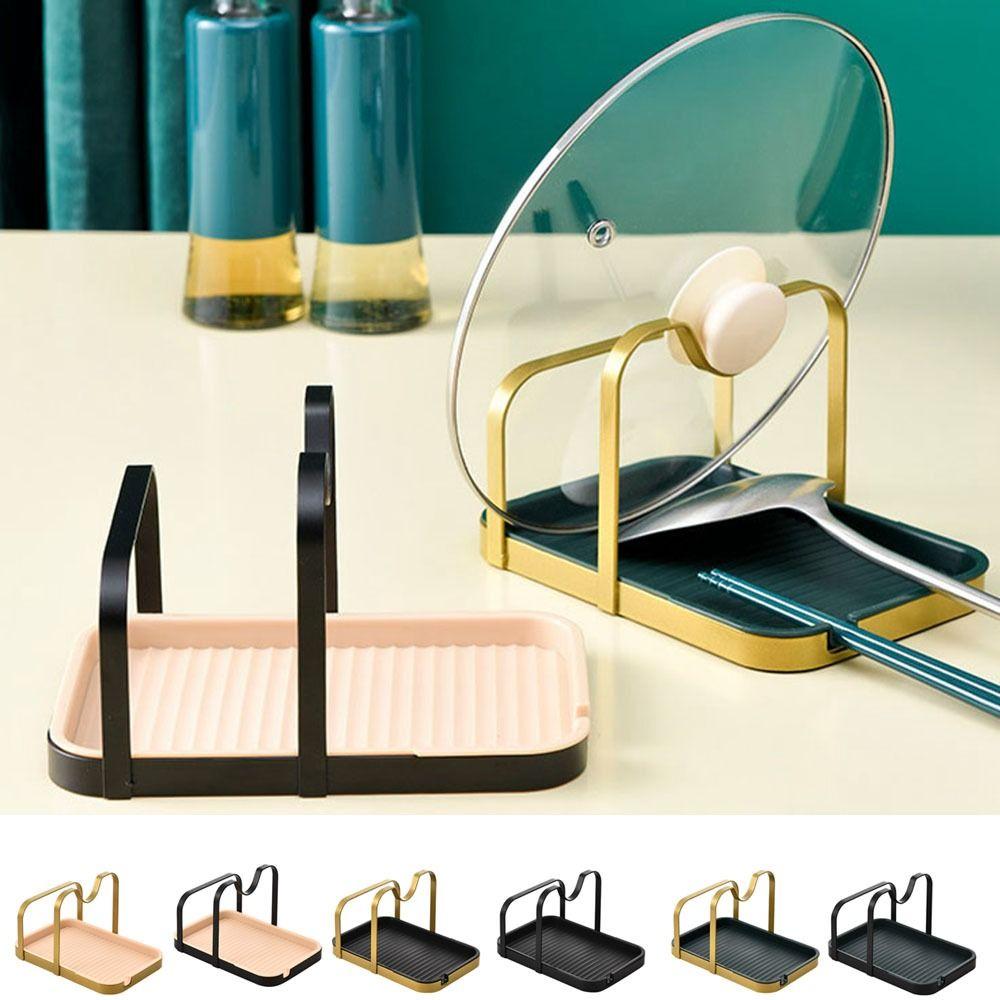 Removable Pot Lid Holder Quick Drainage Cutting Board Rack Shovel Spoon Rest Kitchen