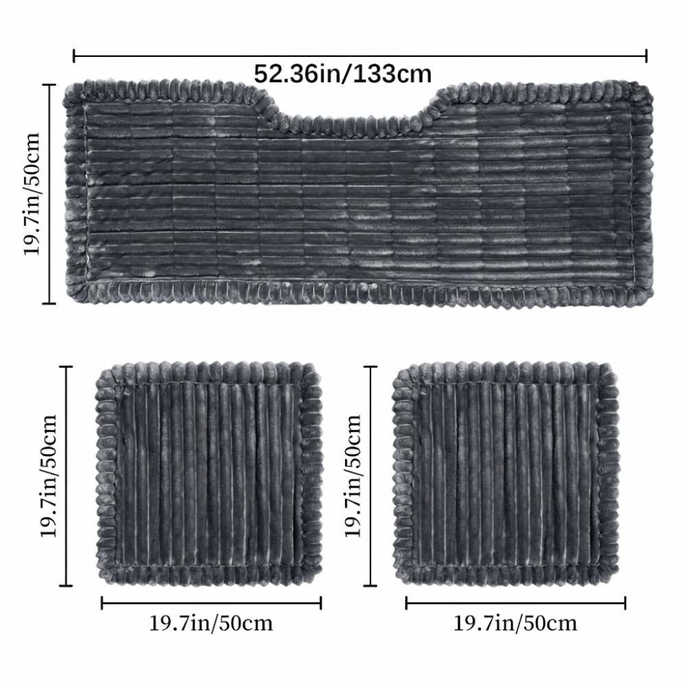 Non-Slip Bottom Auto Seat Pad Soft Fluffy Car Interior Supplies Car Seat Cushion Set Car Interior