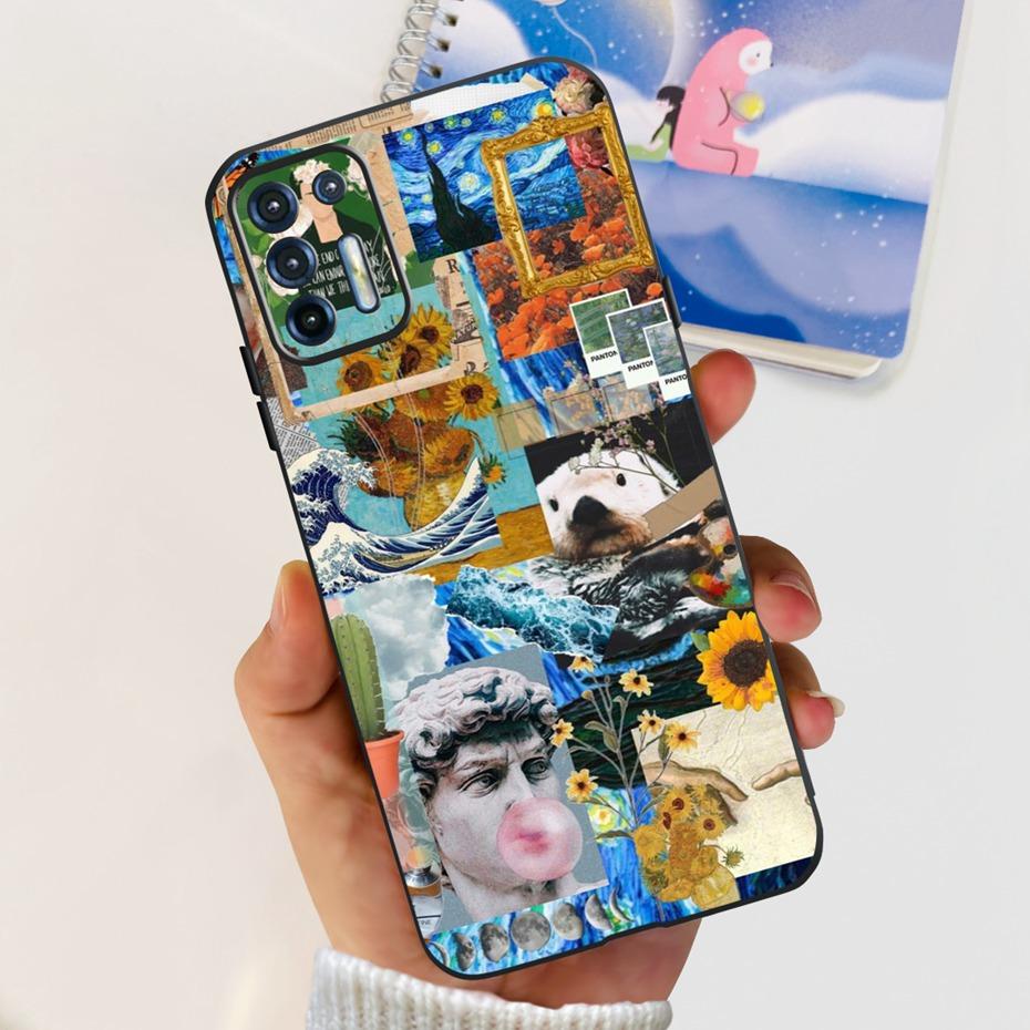 Чехол для телефона Motorola Moto G9 Plus Модный дизайн Мягкая ТПУ крышка Для Motorola Moto G9 Power MOTO G9Plus Черный силиконовый бампер