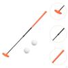 Выдвижная клюшка для гольфа для детей, подростков, взрослых, двухсторонняя с 2 мячами