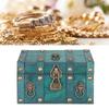 Treasure Chest Storage Box with Combination Lock Handcraft Exquisite Wood Treasure Box for Jewelry