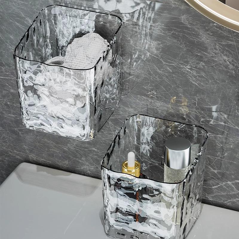 Wall-Mounted Washcloth and Toothbrush Holder - Punch-Free Storage Box