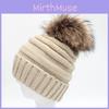 Женская вязаная шапка в полоску с помпоном, утолщенная, для улицы, сохраняющая тепло, подарки