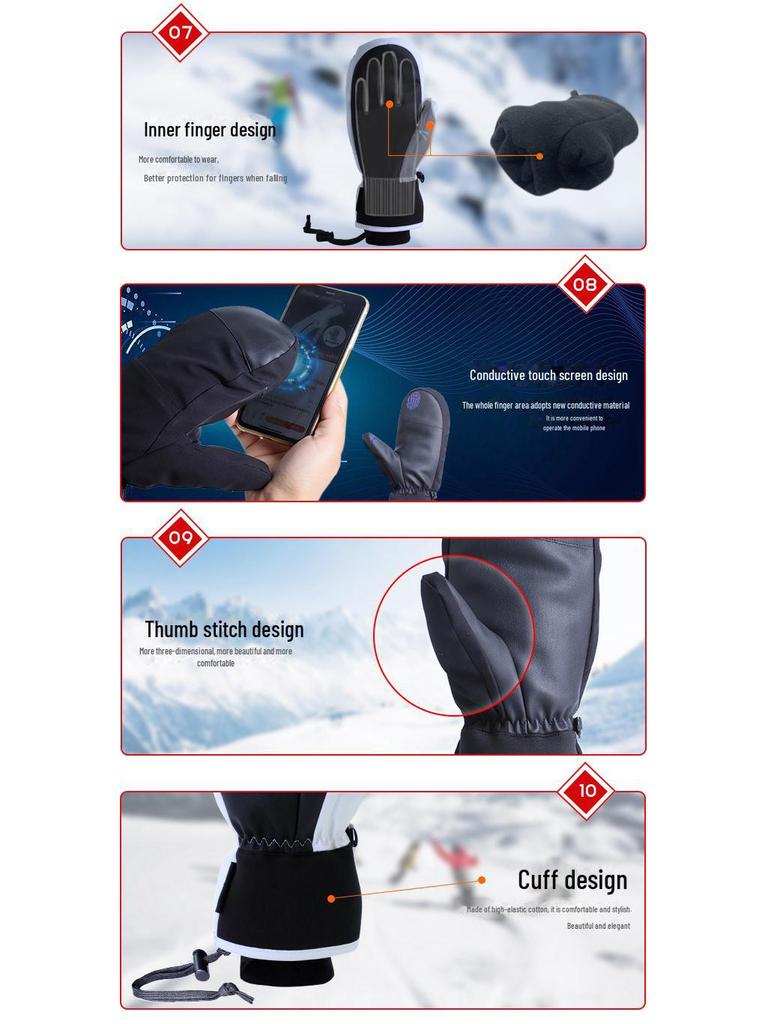 Новые акции: Зимние лыжные перчатки — ветрозащитные, водонепроницаемые, перчатки для велоспорта и альпинизма на открытом воздухе
