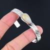 Birthday Gift For Her Natural Golden Rutile Bangle Adjustable 925 Silver