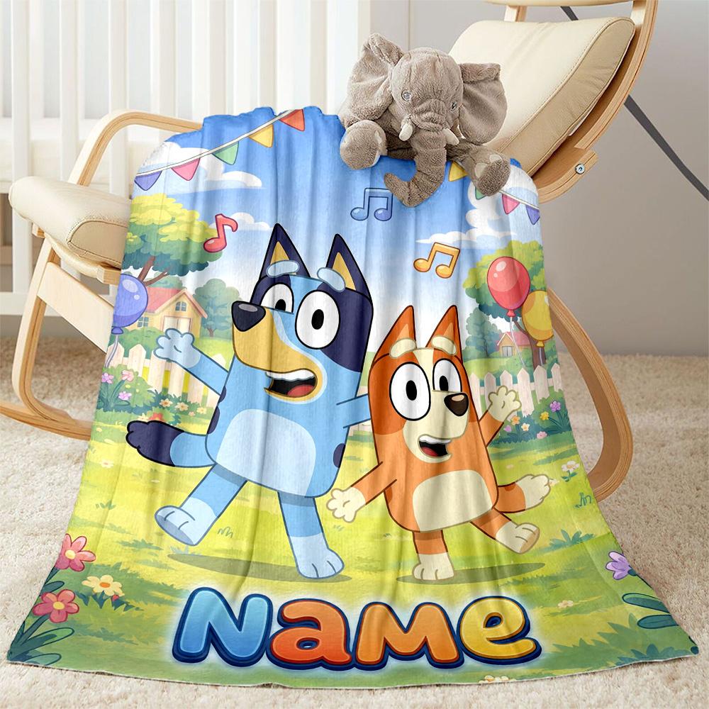 Paw Prints Adventure Personalized Text Blanket Multi-purpose Personalized Blanket Soft Warm Cozy Versatile for Home Decor Couch Picnics Office