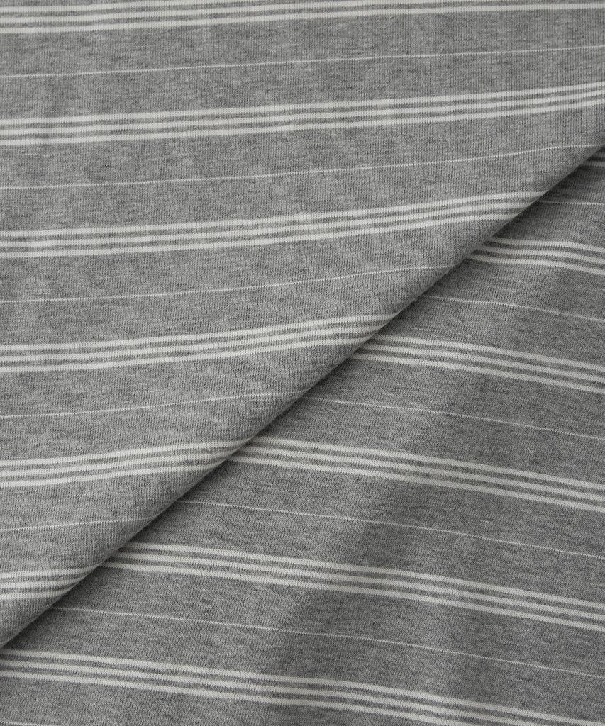 OUTSTANDING Stripe Half Sleeve Tee_Gray/Ivory