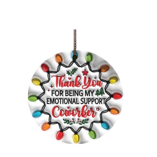 Friendship Christmas Ornament Acrylic Best Friend Gifts Xmas Tree Hanging Decoration for Women Sister Coworker