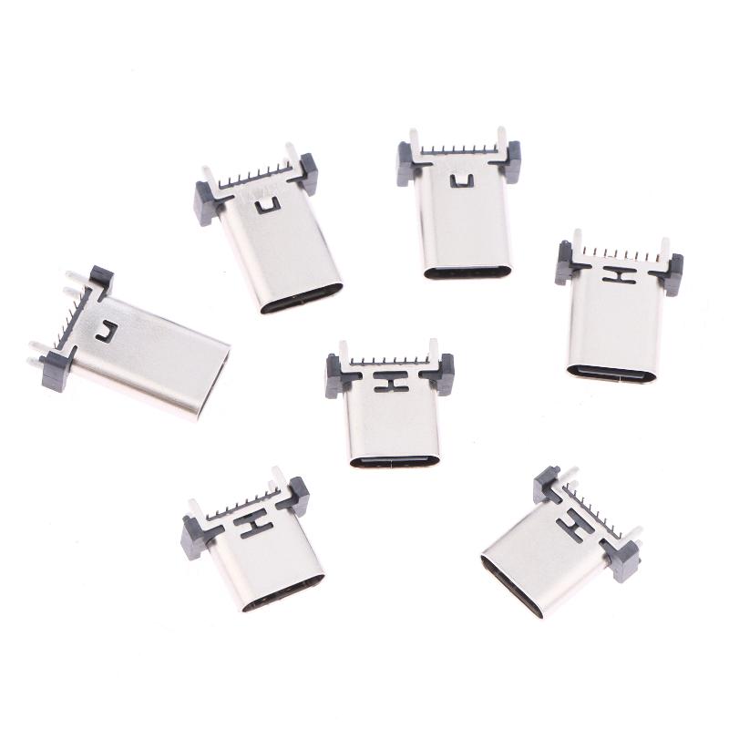 Разъем USB Type C Female 16-контактный, 180 градусов, для промышленных устройств, DIY сборки