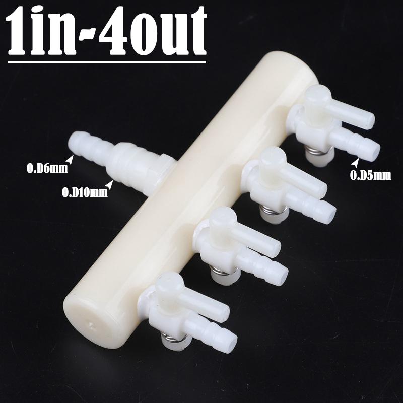 2Pcs/Lot 2~6Way Plastic Aquarium Air Pump Hose Splitter Air Flow Control Valve Fish Tank Oxygen Distributor Divider with Switch