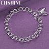 CHSHINE 925 Sterling Silver Leaf Pendant Bracelet For Women Girl Fashion Charm Jewelry