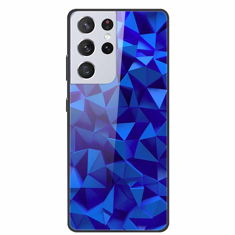 For Samsung Galaxy S25 Ultra Tempered Glass Case Back Cover Hard Phone Cases for SamsungS25 ULTRA Fundas Fashion Protector Coque