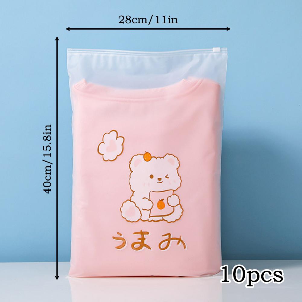 10Pcs Travel Portable Clothes Shoes Storage Waterproof Transparent Drawstring Cosmetic Bag Girl Clear Makeup Bag Organizer