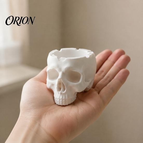 Креативный подарок для мужчин 3D-печатный горшок-череп, Маленький горшок для кактуса, Хэллоуин Готхический Темный Стиль Настольный Аксессуар Держатель для ручек-голов, Органайзер Дом