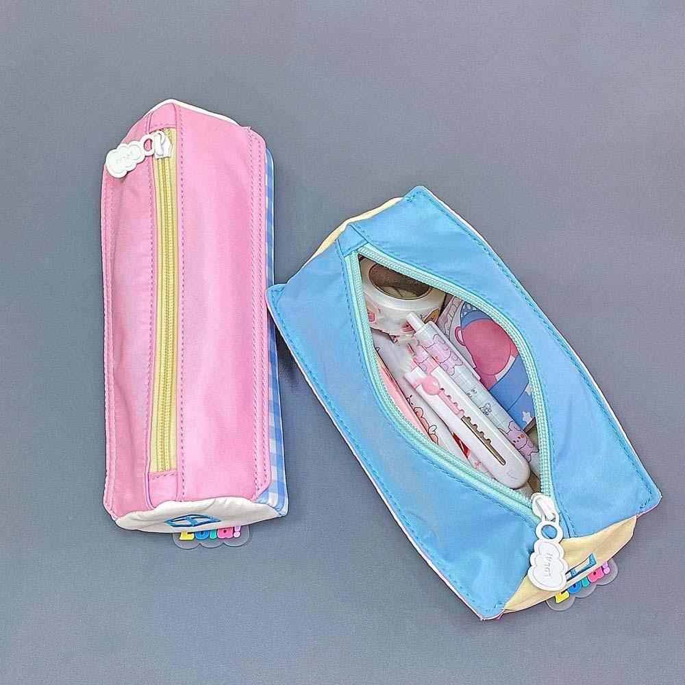 Aesthetic Korean Style Pencil Case Large Capacity Pencil Pouch Lovely House Stationery Bag Office