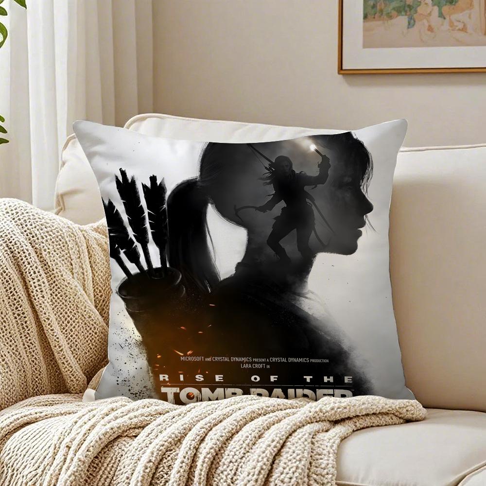 game adventurous TTomb RRaider Cushion Cover Pillowcase Antidustmite living Room Sofa Decor Cushion Room