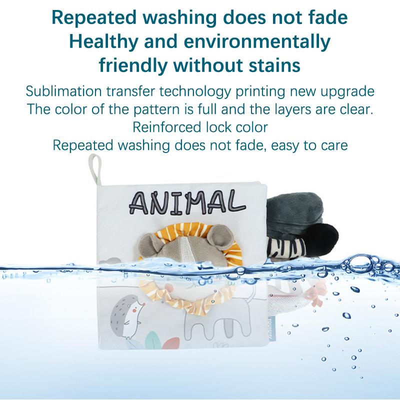 1 шт., игрушки для новорожденных, тканевая книга Монтессори, книги для чтения для новорожденных, тканевые книги