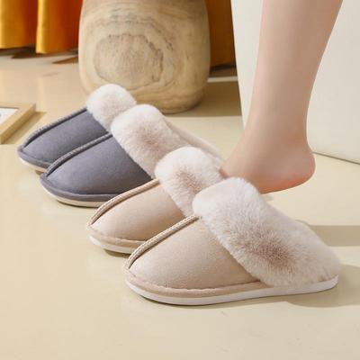 Женские и мужские плюшевые тапочки из хлопка: Уютные, Нескользящие, Идеальные для Осени и Зимы