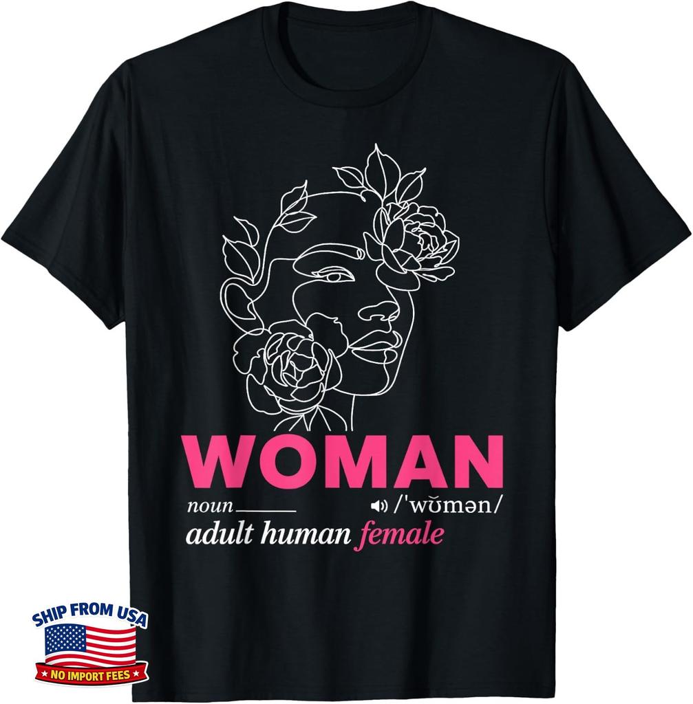 Women's Woman Noun Adult Human Female Definition Statement Vintage T-Shirt