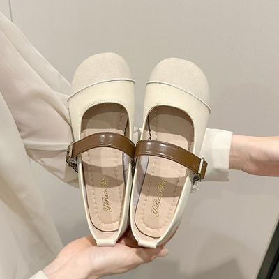 Туфли Мэри Джейн из искусственной кожи, женские балетки с пряжкой на ремне в стиле ретро, женские повседневные мягкие мокасины в стиле Лолита