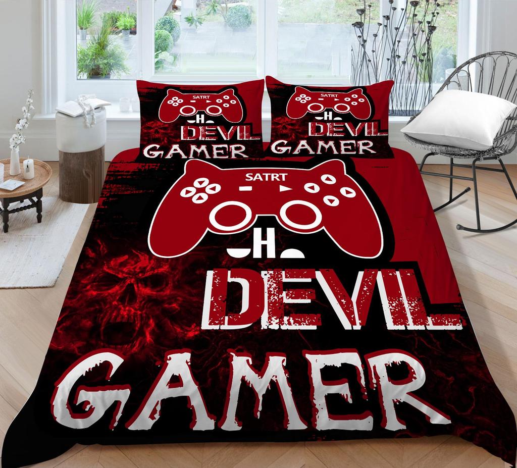 Комплект постельного белья с 3D игровой мышью, игровой плеер, пододеяльник, односпальная/двуспальная кровать, полноразмерная молния, мягкое и удобное украшение для дома