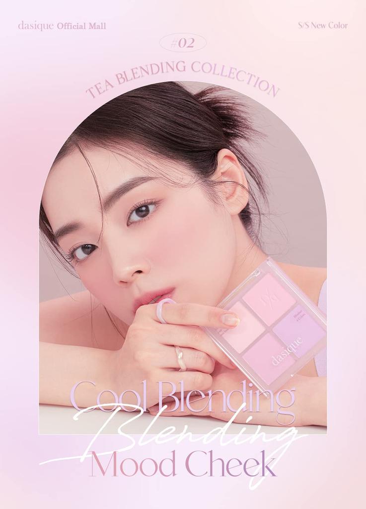 Official Daisyk Blending Mood Cheek Blending Mood Cool Palette Cool Cheek/Blusher Palette/4-Color Blusher/For Yellow/Cool Tones/Warm & Tones/Cheek (02