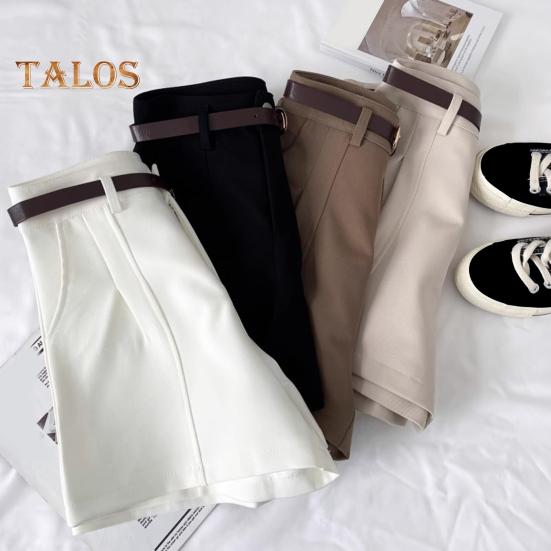 Женские шорты с высокой талией, застежкой-молнией, однотонные повседневные шорты с карманами, универсальные летние шорты