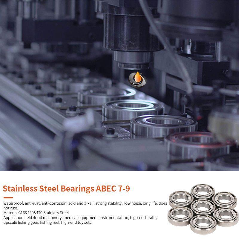 10Pcs 4X7X2 mm Bearing SMR74ZZW2 ABEC-7 Stainless Steel Ball Bearing Miniature MR74ZZ