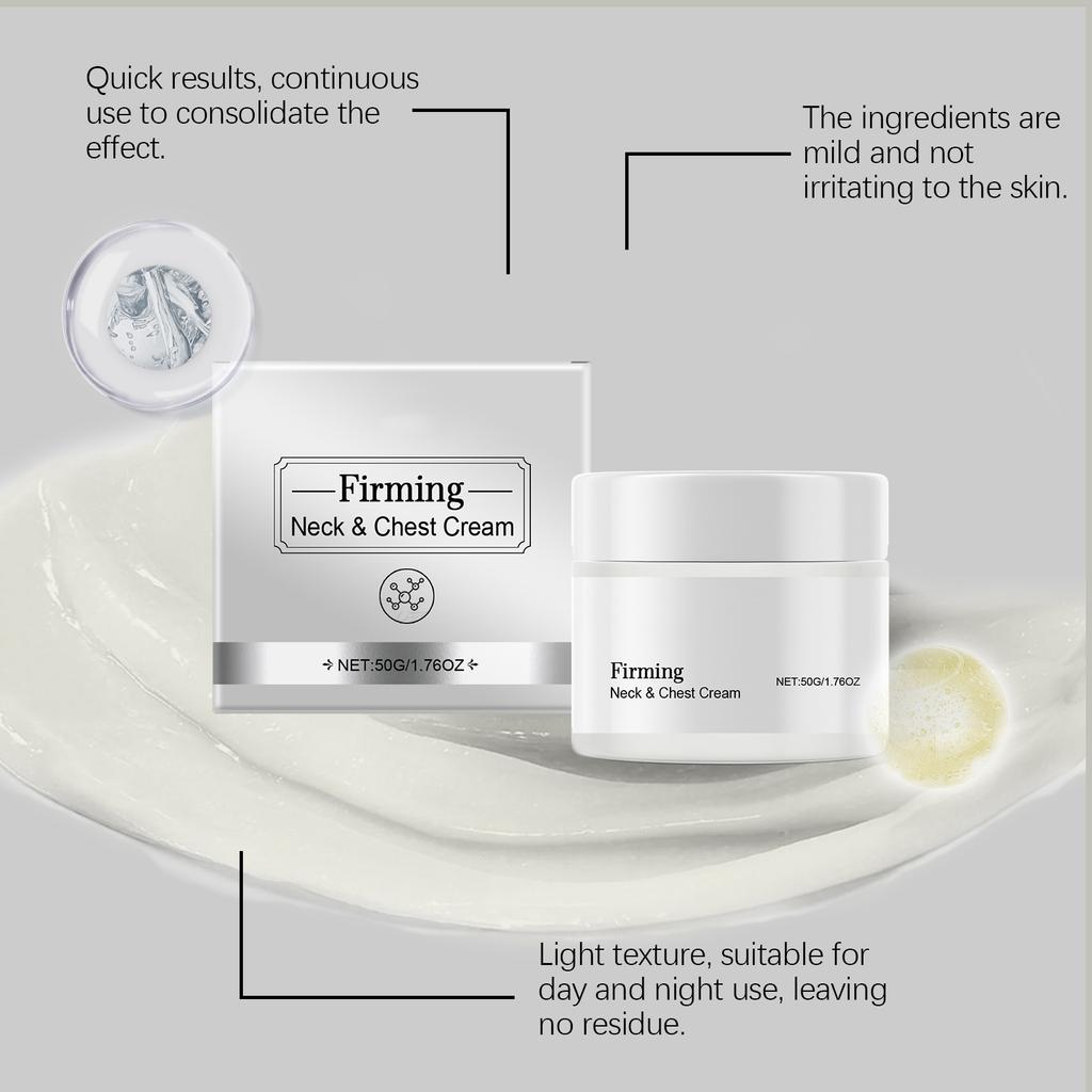 Антивозрастной укрепляющий крем для шеи эффективно уменьшает морщины на шее, повышает эластичность кожи, подходит для различных видов кожи