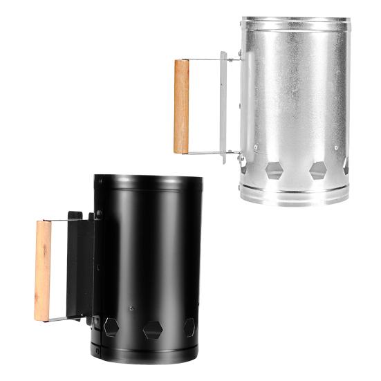 Стартер для розжига угля Сверхбольшая вместимость Маленькие стартеры с деревянной ручкой для угольного гриля и барбекю