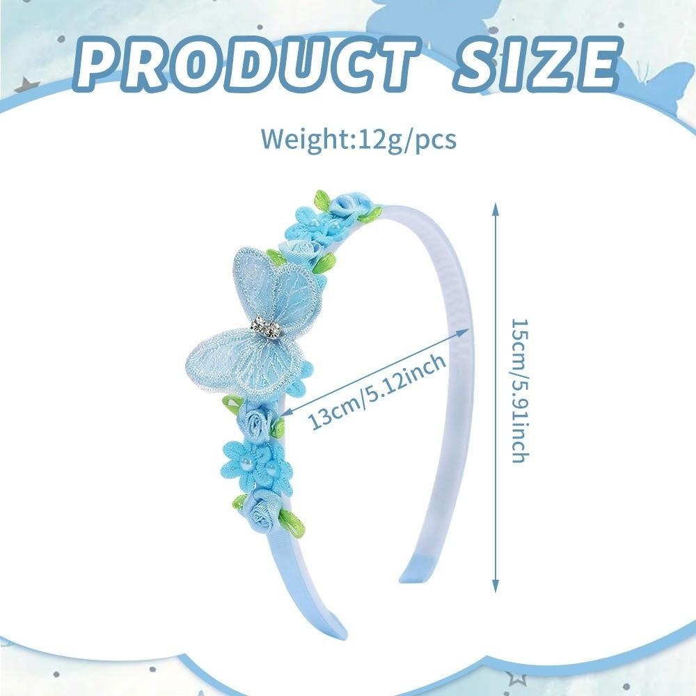 Lace Children Girls Headband Flower Butterfly Kids Hair Head Hoop Bands Headdress Accessories