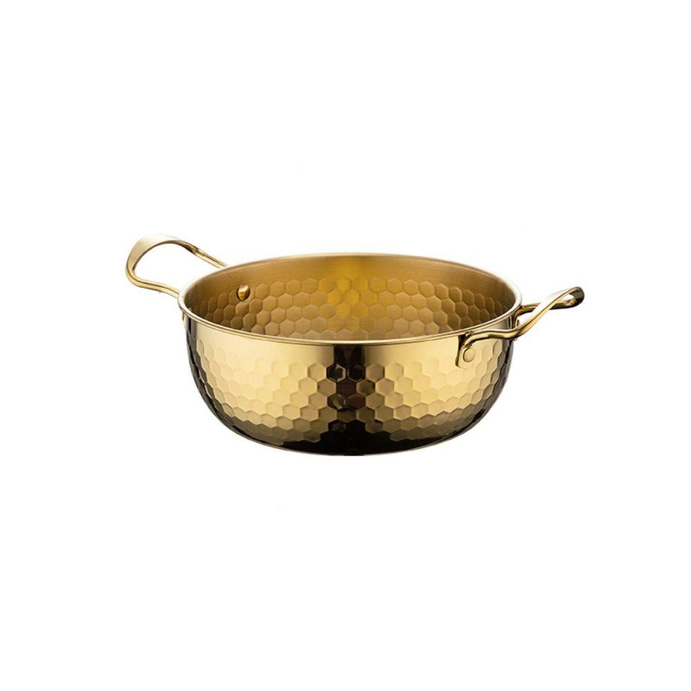 Корейская кастрюля для рамэн из нержавеющей стали с двойной ручкой, молочная кастрюля, посуда, кастрюля для супа, индукционная плита