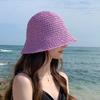 Women Straw Sun Hat Woven Bucket Hat Foldable Fishing Hat Sun Protection Beach