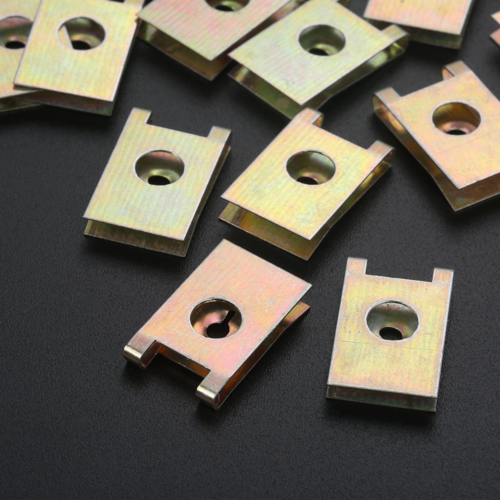 20 шт. бронзового тона, пружинная металлическая дверная панель автомобиля, шпиль, винт U-образного типа, зажимы