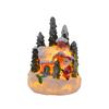 Resin House Statue Light Creative Santa Claus Snowman Lamp Miniature Figurine Sculptures  Festival