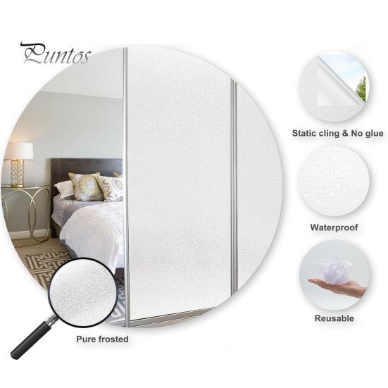 1 рулон, пленка для конфиденциальности на окнах, блокирующая УФ-излучение, самоклеящаяся солнцезащитная пленка, наклейка, стеклянная дверь, окно, матовая пленка, комплект для ванной комнаты, спальни, гостиной, офиса