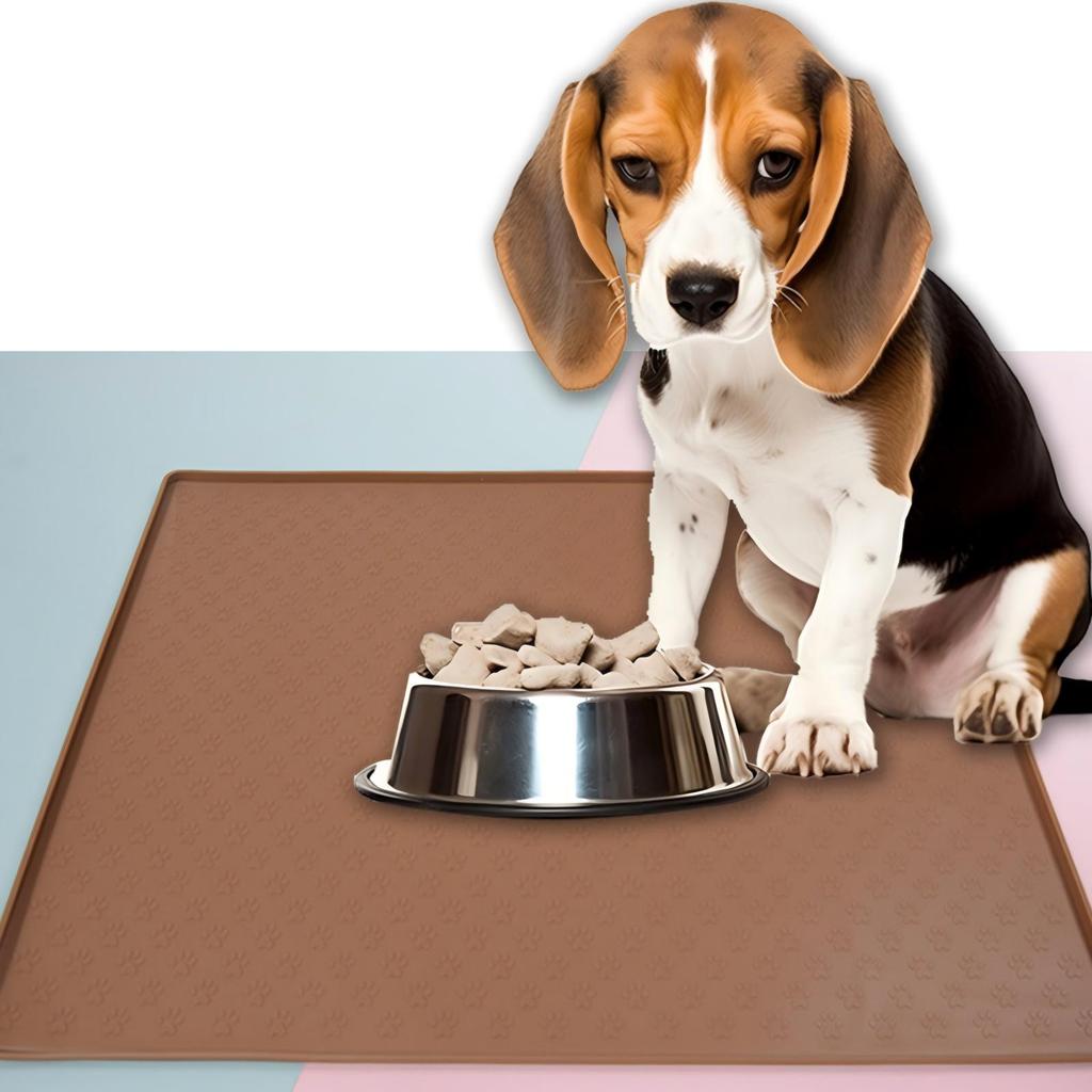 Силиконовый водонепроницаемый коврик для домашних животных с бортиками.