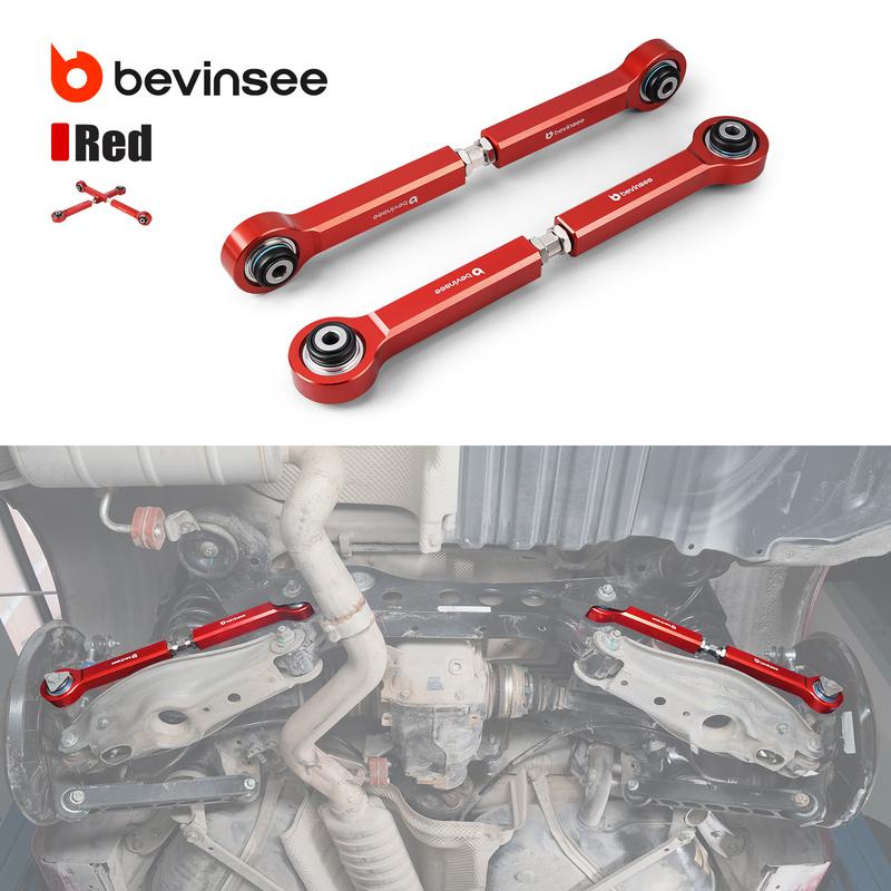 BEVINSEE Adjustable Rear Toe Control Arms w/Monoball For BMW E90 E91 E92 E93 E81 E82 E87 E88 X1 Rear Axle Left & Right