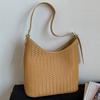Fashion Niche Simple Woven Bucket Bag Large Capacity Tote Bag Casual Lazy Wind Underarm Shoulder Commuter Bag