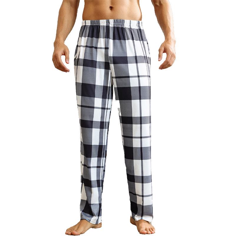 Men's Loose Fit Plaid Pajama Pants - Autumn/Winter Casual Sleepwear