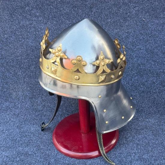 Шлем короля Ричарда Львиное Сердце, средневековый шлем короля, LARP, косплей, костюм, выставочный стенд Лучший подарок для любви