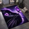1 шт. Ковер с фиолетовым сном, с рисунком кота-бабочки, для спальни, гостиной, прикроватный, под диван, напольный коврик, современный домашний декор, ковер для зоны