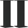 Speaker Stands - VIDAXL - 2 Pcs - Engineered Wood - Black - 80 Cm Height